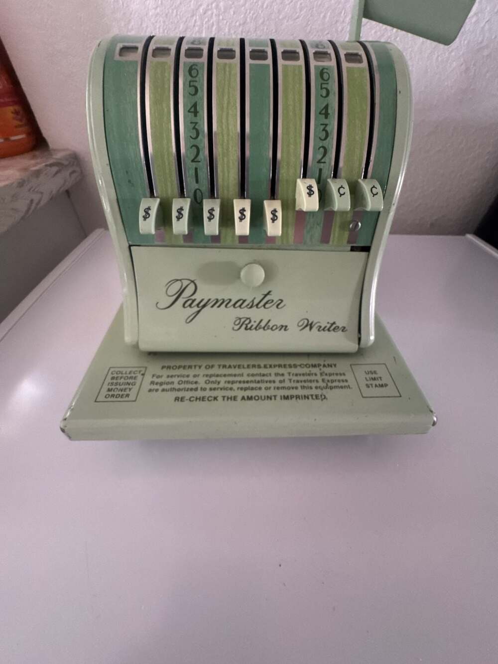 Vintage Paymaster Ribbon Writer Check Protector Machine - Picture 7 of 15